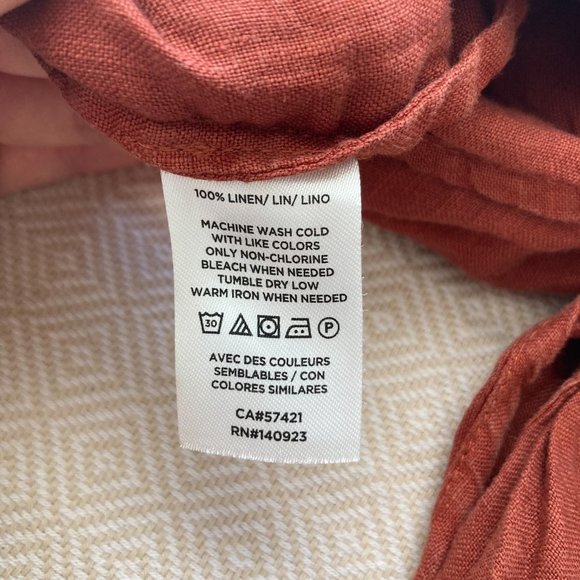 Lou & Grey 100% Linen Tie Back Cropped Tank - Picture 4 of 5